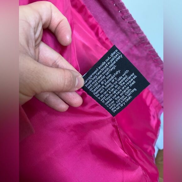 Y2K/90S Suede Pink/ Fuchsia Brand Redd Jacket - Picture 12 of 12